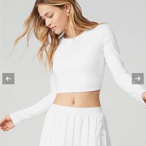 Alo Alosoft Crop Finesse Long Sleeve NWT